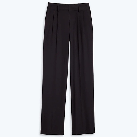 Summersalt The Classic Pleat Straight Leg Trouser Pant Sea Urchin Black Medium - Picture 2 of 8